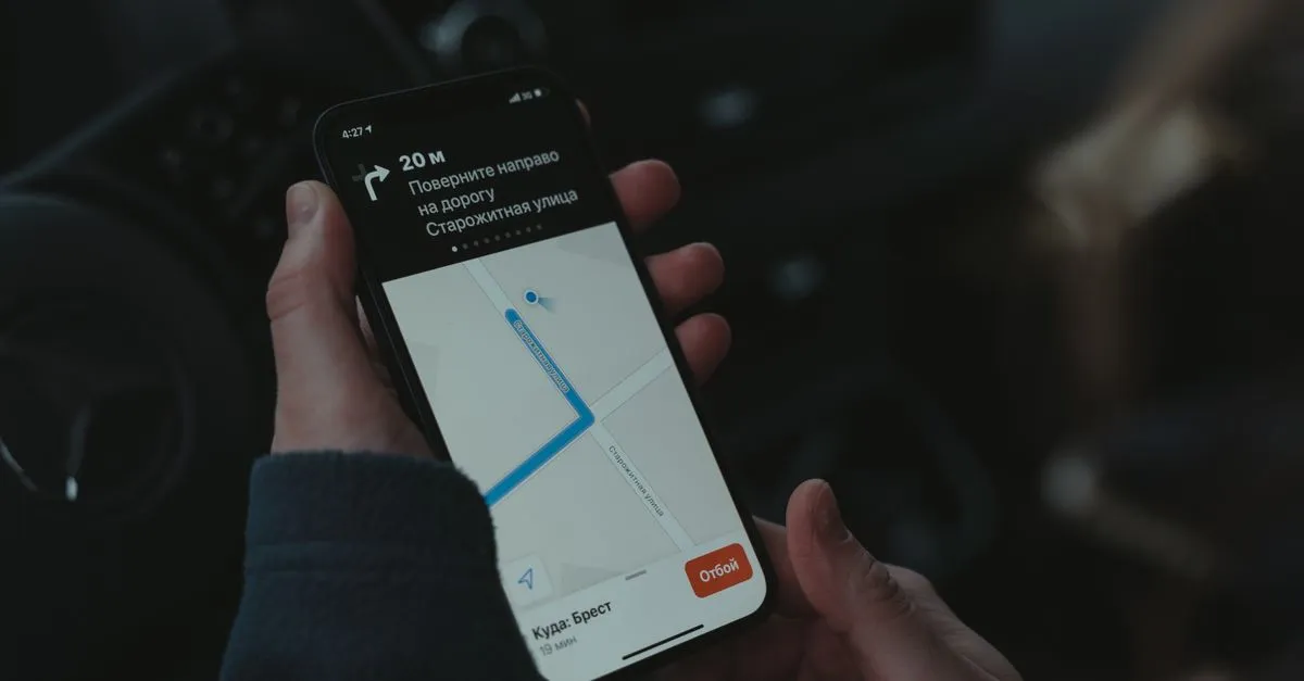 Poloha místní firmy na mapě v telefonu