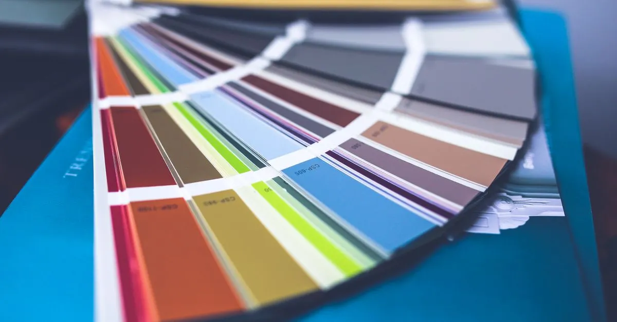 Vzorky barevné palety pro web design