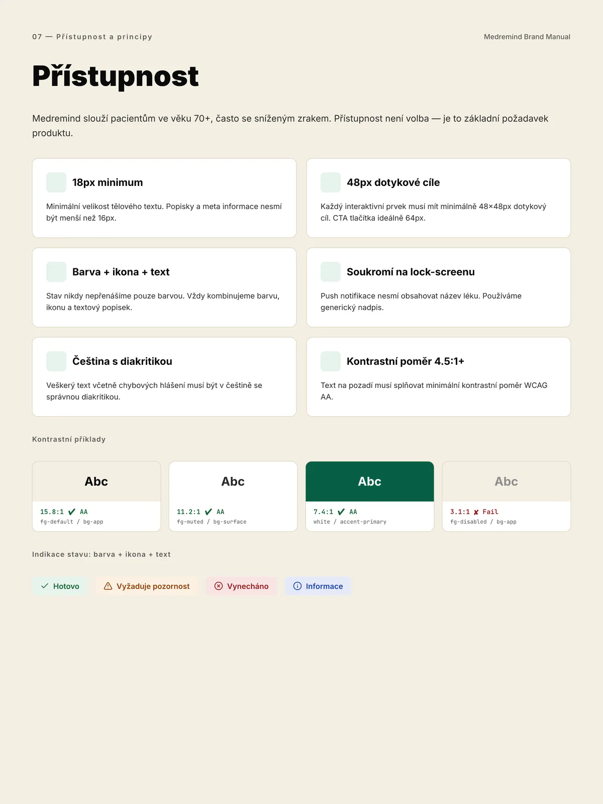 MedRemind: Přístupnost