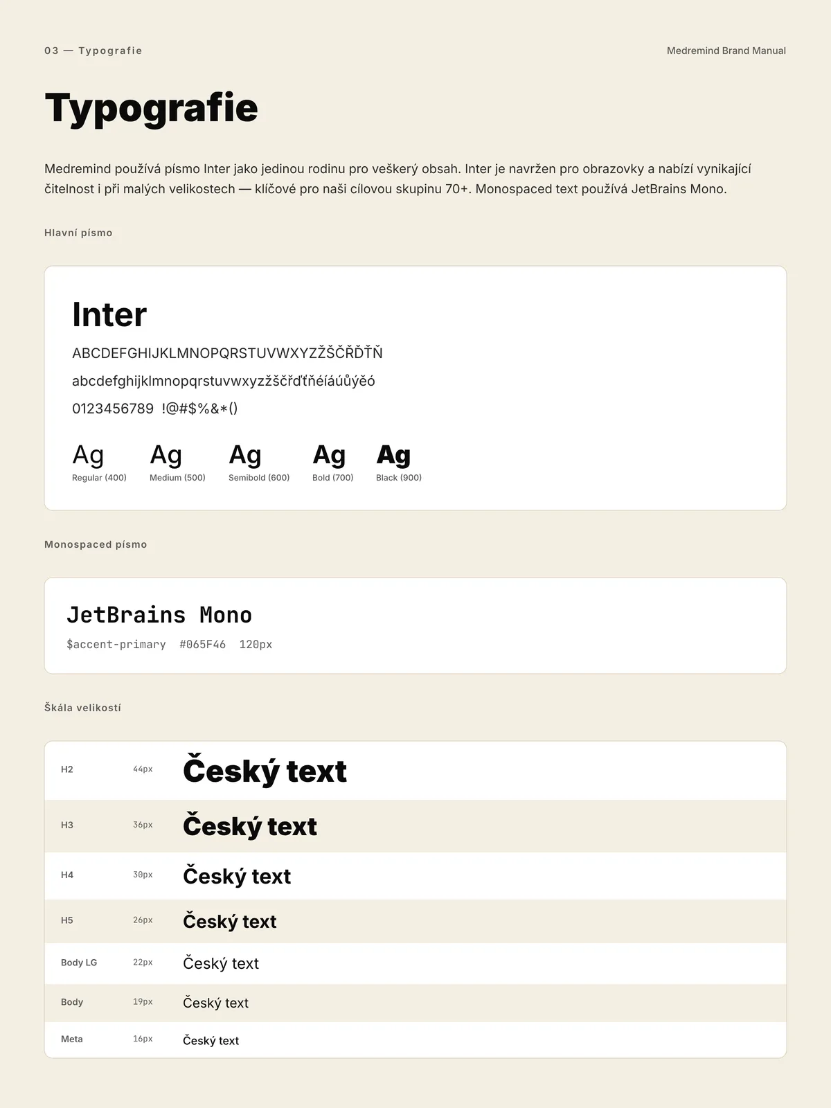 MedRemind: Typografie
